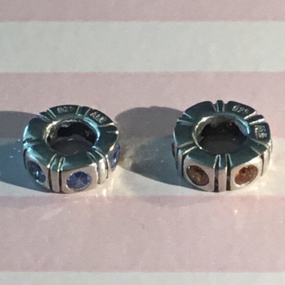 Lot 2 Authentic PANDORA Retired SS  TRINITY SPACER - Picture 1 of 9